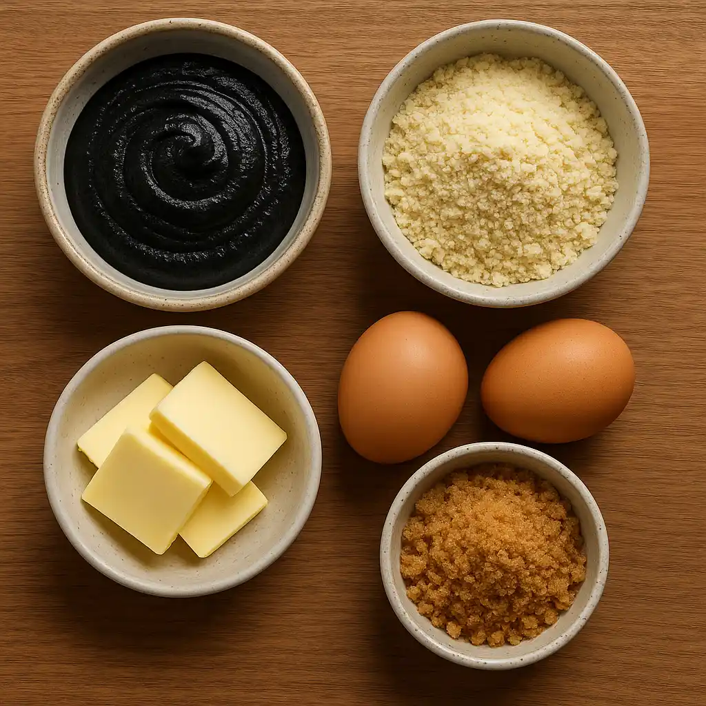 Black Sesame Frangipane Blondie 10 Key ingredients for making black sesame frangipane blondies