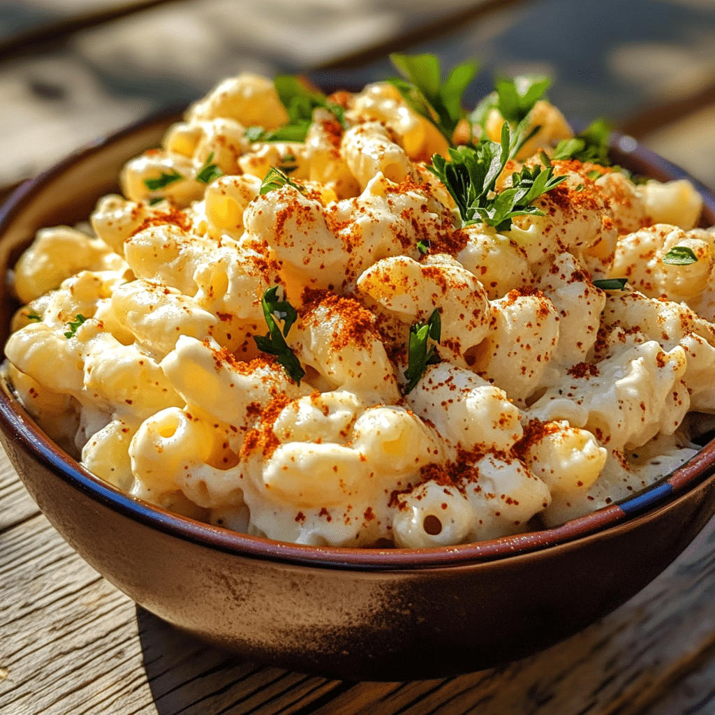 Deviled Egg Macaroni Salad – A Creamy, Tangy Classic for Every Table 7 creamy deviled egg macaroni salad in bowl
