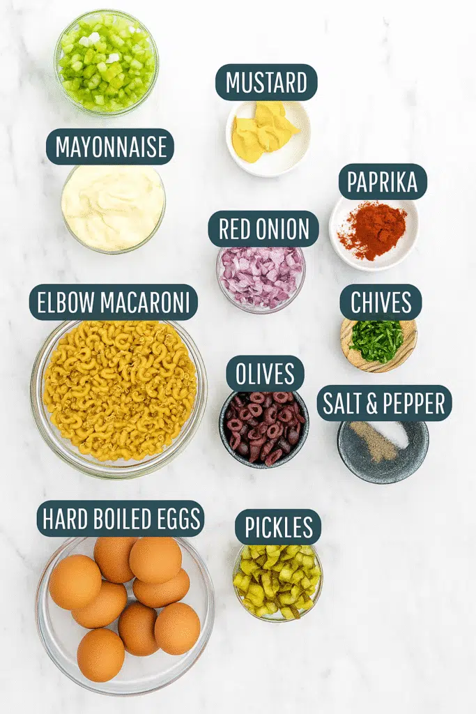 Deviled Egg Macaroni Salad – A Creamy, Tangy Classic for Every Table 9 deviled egg salad ingredients 1