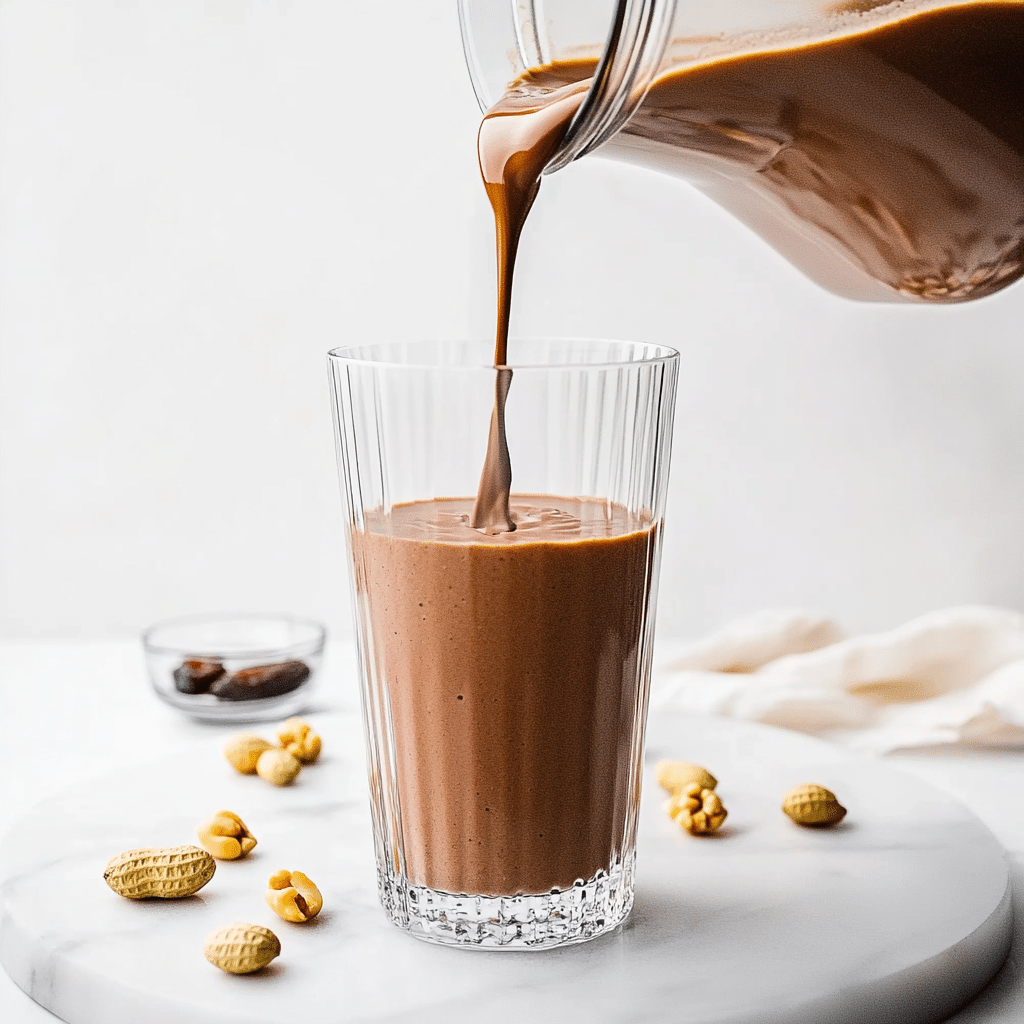 Snickers Protein Smoothie: The Ultimate Guilt-Free Indulgence 12 Pouring Snickers Protein Smoothie