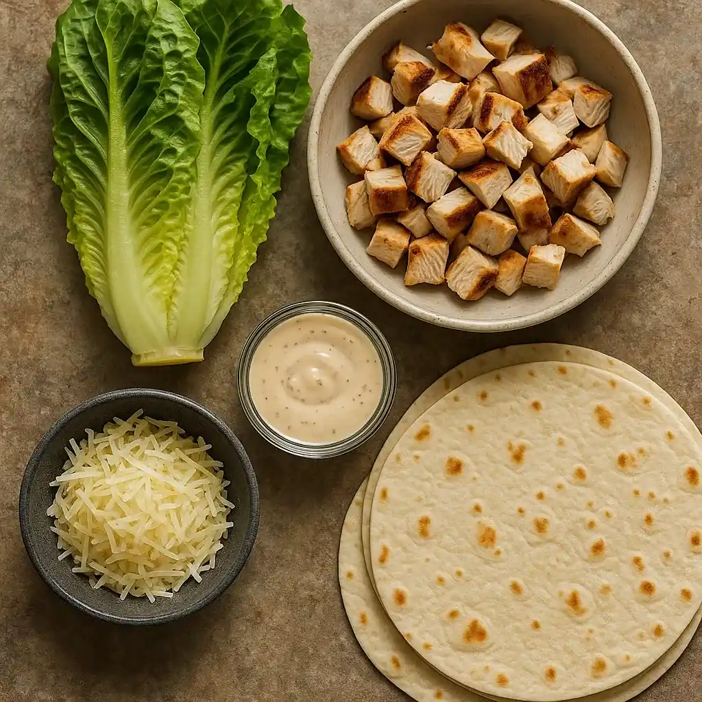 Chopped Chicken Caesar Salad Wrap – A Flavor-Packed Meal You’ll Love 9 Chopped Chicken Caesar Salad Wrap Ingredients