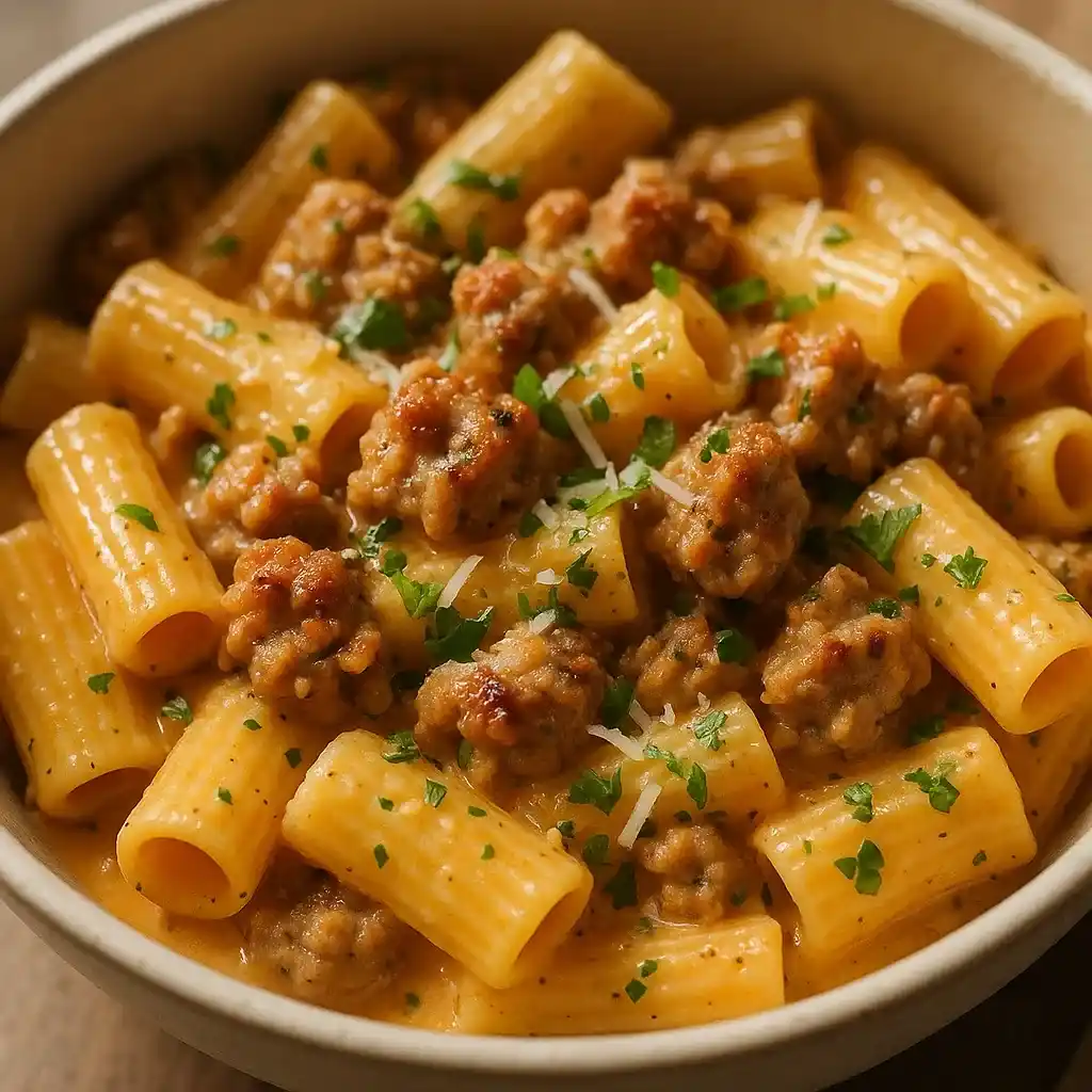 Creamy Italian Sausage Pasta Recipe for the Perfect Family Dinner 7 Creamy Italian Sausage Pasta with sausage and Parmesan