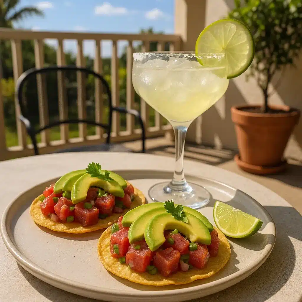 Elderflower Margarita – A Floral Twist to a Timeless Classic 10 Elderflower margarita with ahi tuna tostadas