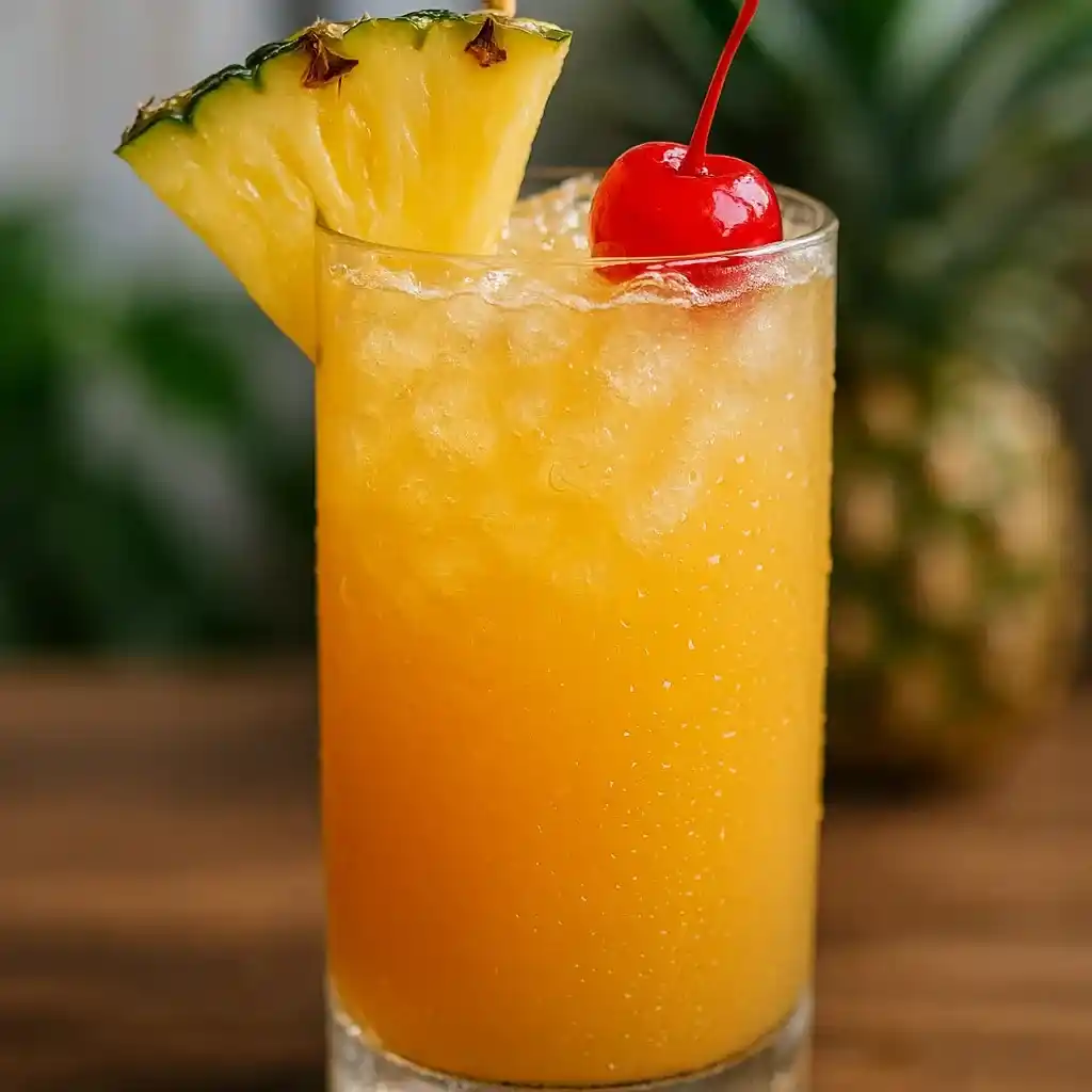 Pineapple Rum Punch Cocktail: A Taste of My Kitchen 8 Pineapple Rum Punch Cocktail served with pineapple wedge and cherry