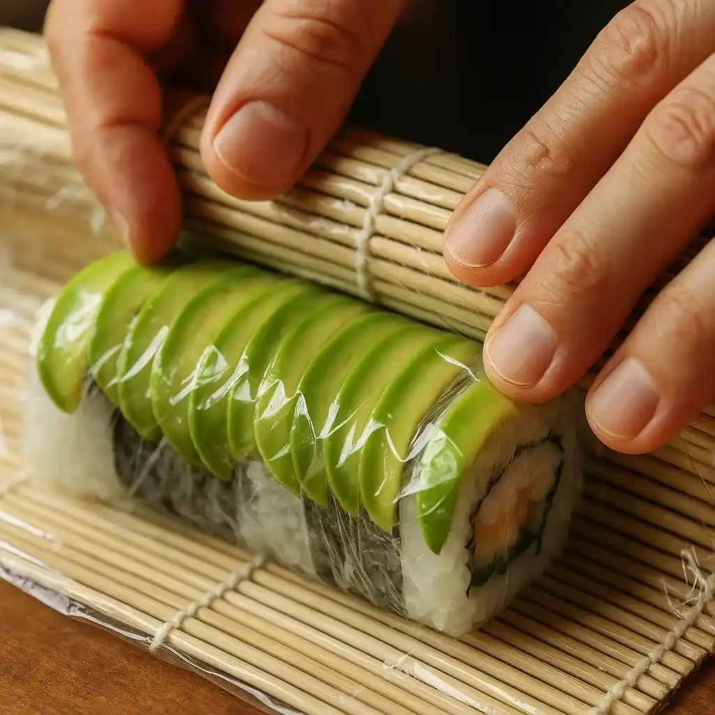 Caterpillar Roll: A Homemade Sushi Story with Heart 10 Rolling Caterpillar Roll sushi with avocado topping