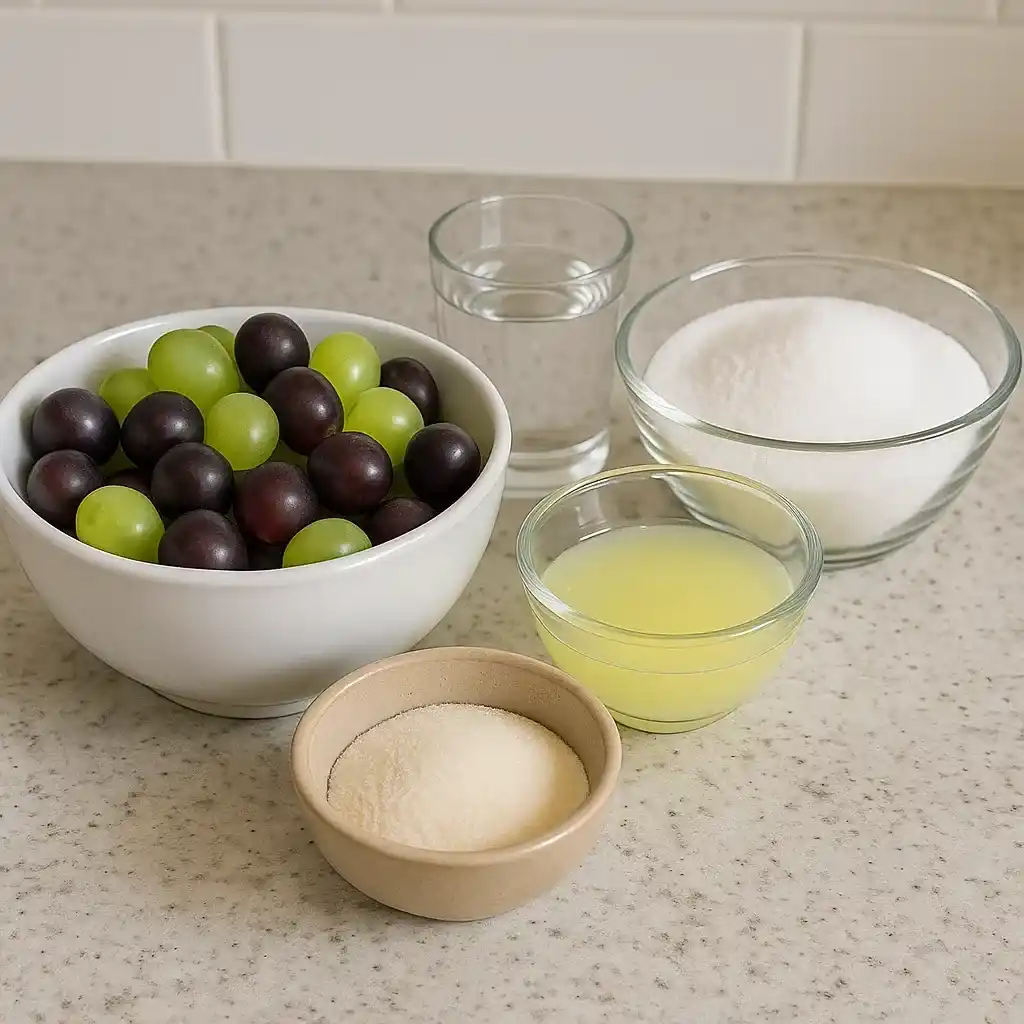 Sour Grapes Candy: The Ultimate Guide to Sweet and Tangy Treats 15 Ingredients for sour grapes candy on kitchen counter