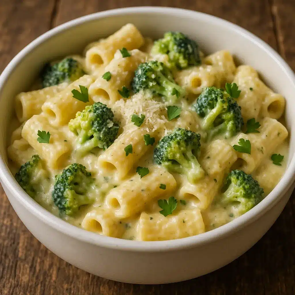 Cheesy and Creamy Broccoli Pasta Recipe 10 Cheesy and creamy broccoli pasta recipe served in a bowl