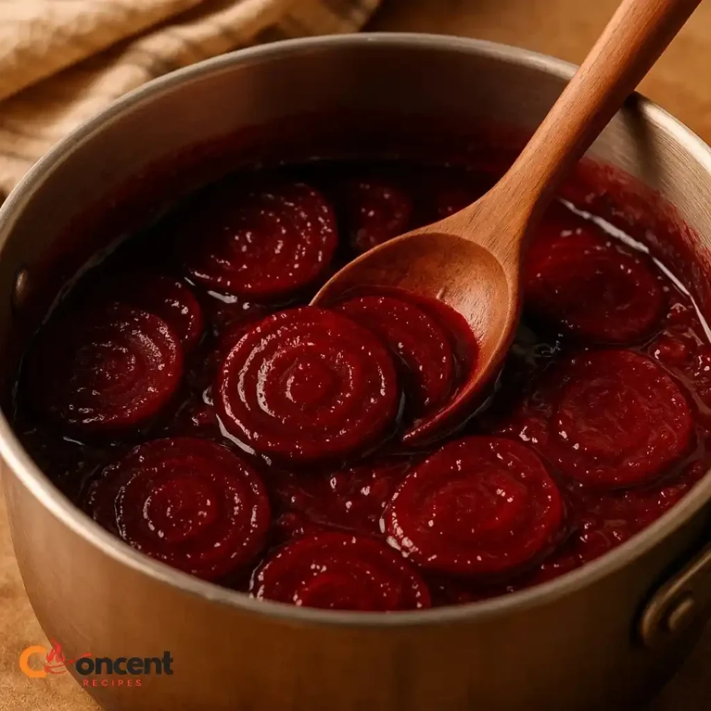 Easy Harvard Beets Recipe You’ll Love 16 Simmering Harvard beets in glaze