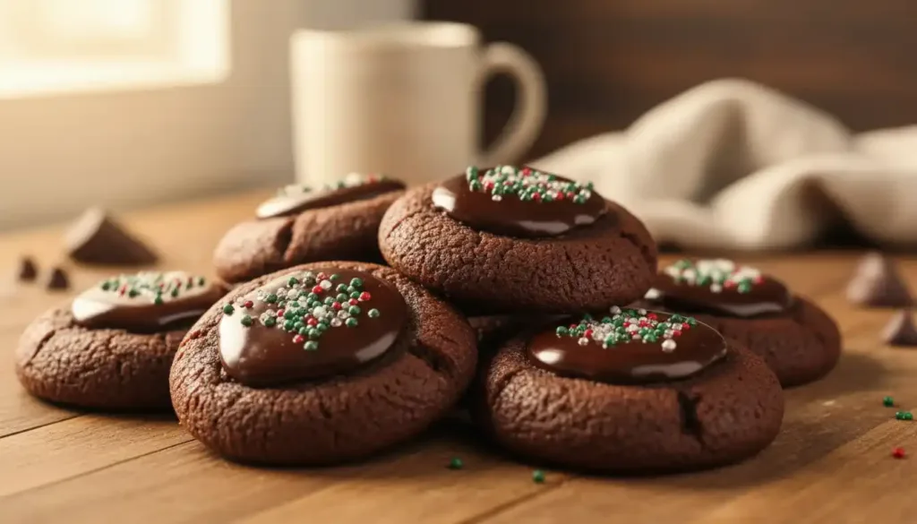 Chocolate Thumbprint Cookies