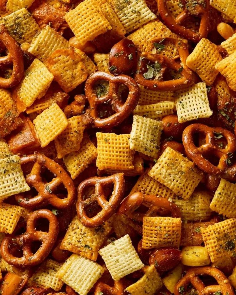 Ranch Trail Mix snack with nuts and seasonings in a bowl