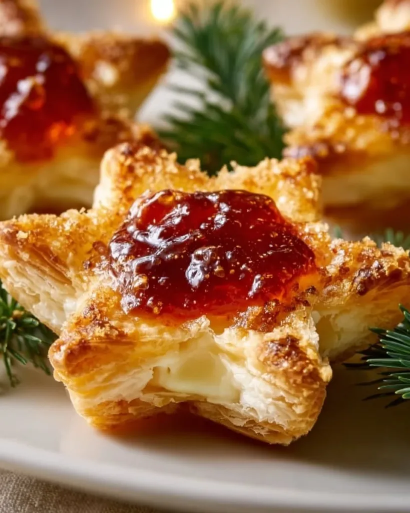 Star-shaped cheese appetizers elegantly displayed on a platter.
