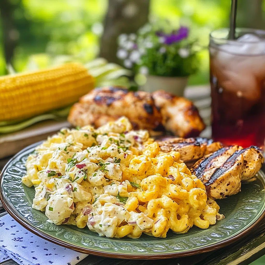 Deviled Egg Macaroni Salad – A Creamy, Tangy Classic for Every Table 11 Deviled egg macaroni salad on a summer plate