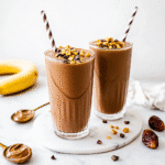 Snickers Protein Smoothie: The Ultimate Guilt-Free Indulgence 9 Snickers Protein Smoothie in mason jar