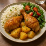 Chicken Legs with Potatoes and Rice in Dutch Oven Recipe 8 chicken legs with potatoes and rice in Dutch oven recipe family dinner