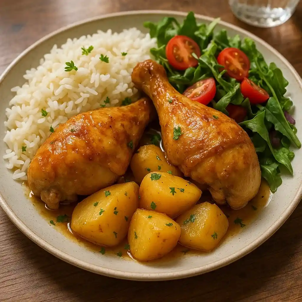 Chicken Legs with Potatoes and Rice in Dutch Oven Recipe 11 chicken legs with potatoes and rice in Dutch oven recipe family dinner