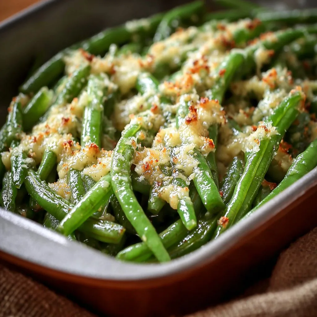 Cheesy Garlic Green Beans