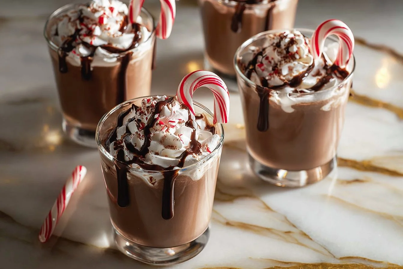 Christmas Baileys Punch 🎄✨ 4 Delicious Christmas Baileys Punch in a festive glass with holiday decorations