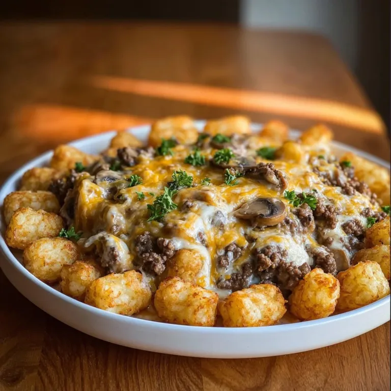 Delicious Angel Beef Casserole served in a rustic dish
