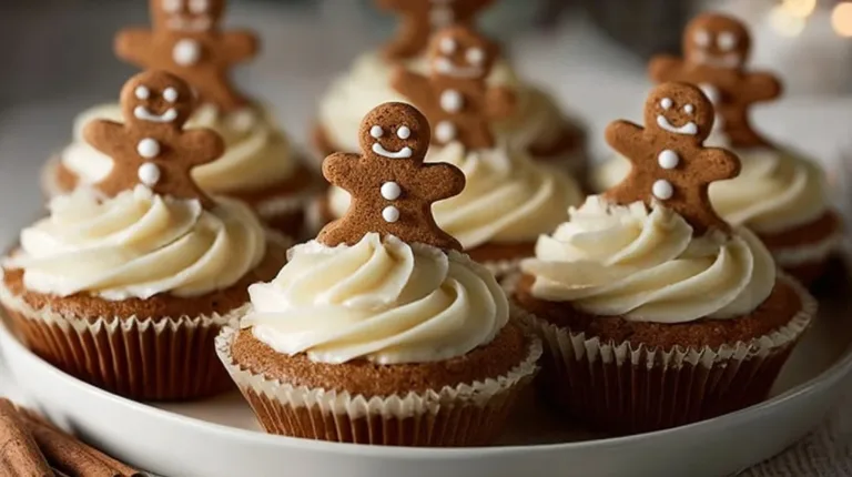 No-bake gingerbread cheesecake cups topped with whipped cream and spices