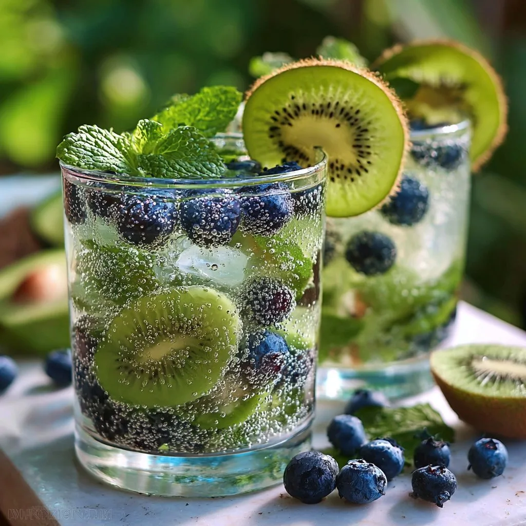 Kiwi Blueberry Mojito Cocktail 7 Kiwi Blueberry Mojito Cocktail