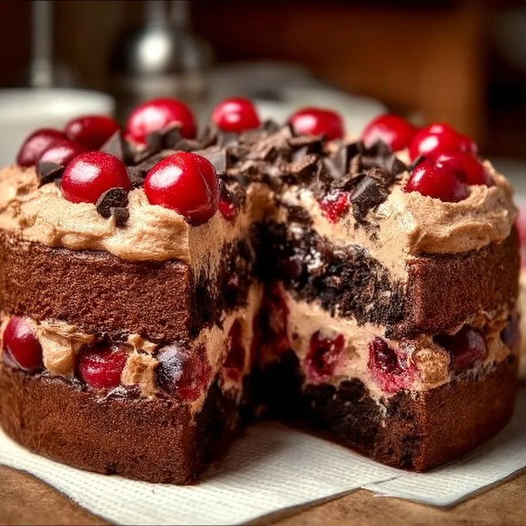 Cherry Garcia Chocolate Cherry Cake