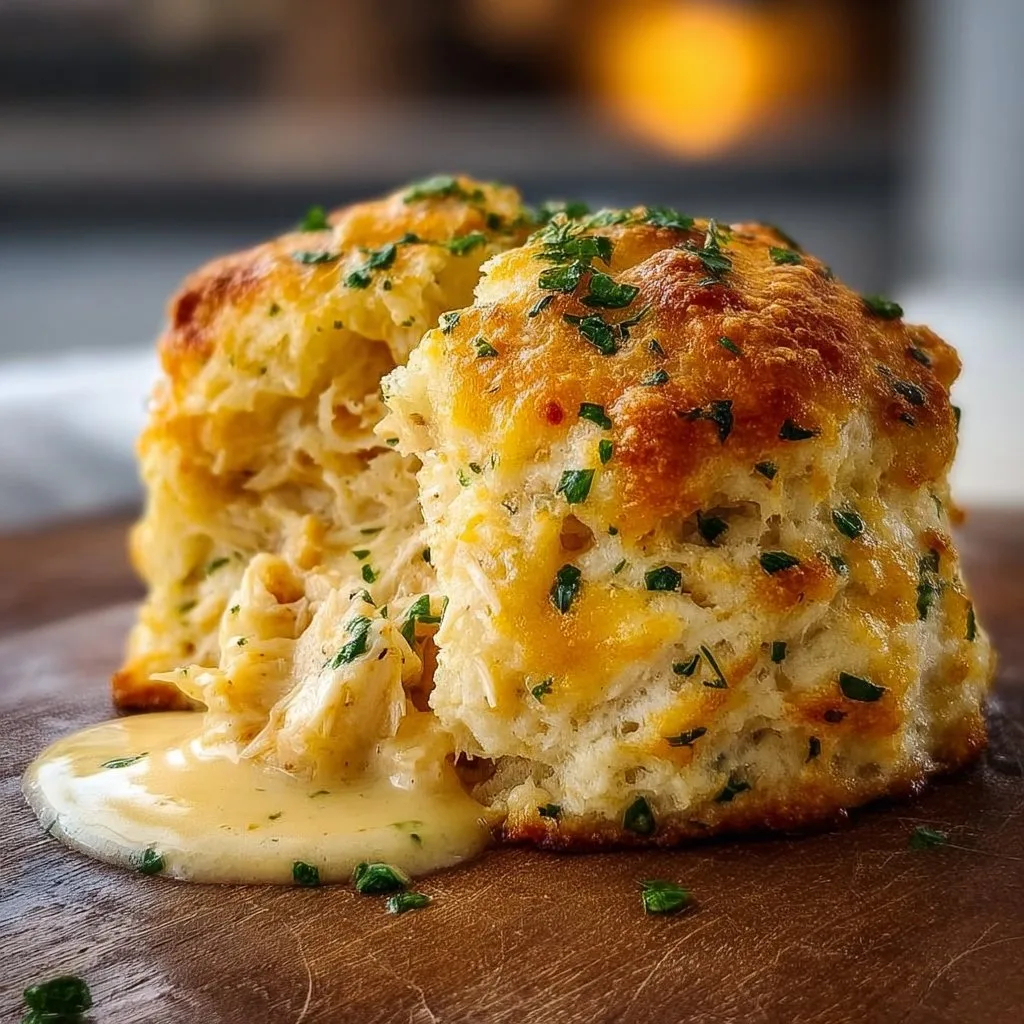 Crab Stuffed Cheddar Bay Biscuit