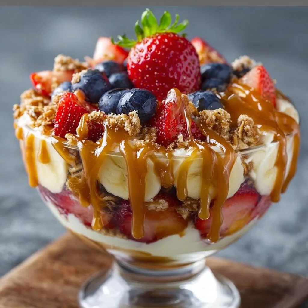 Caramel Crunch Cheesecake Fruit Salad 7 Caramel Crunch Cheesecake Fruit Salad