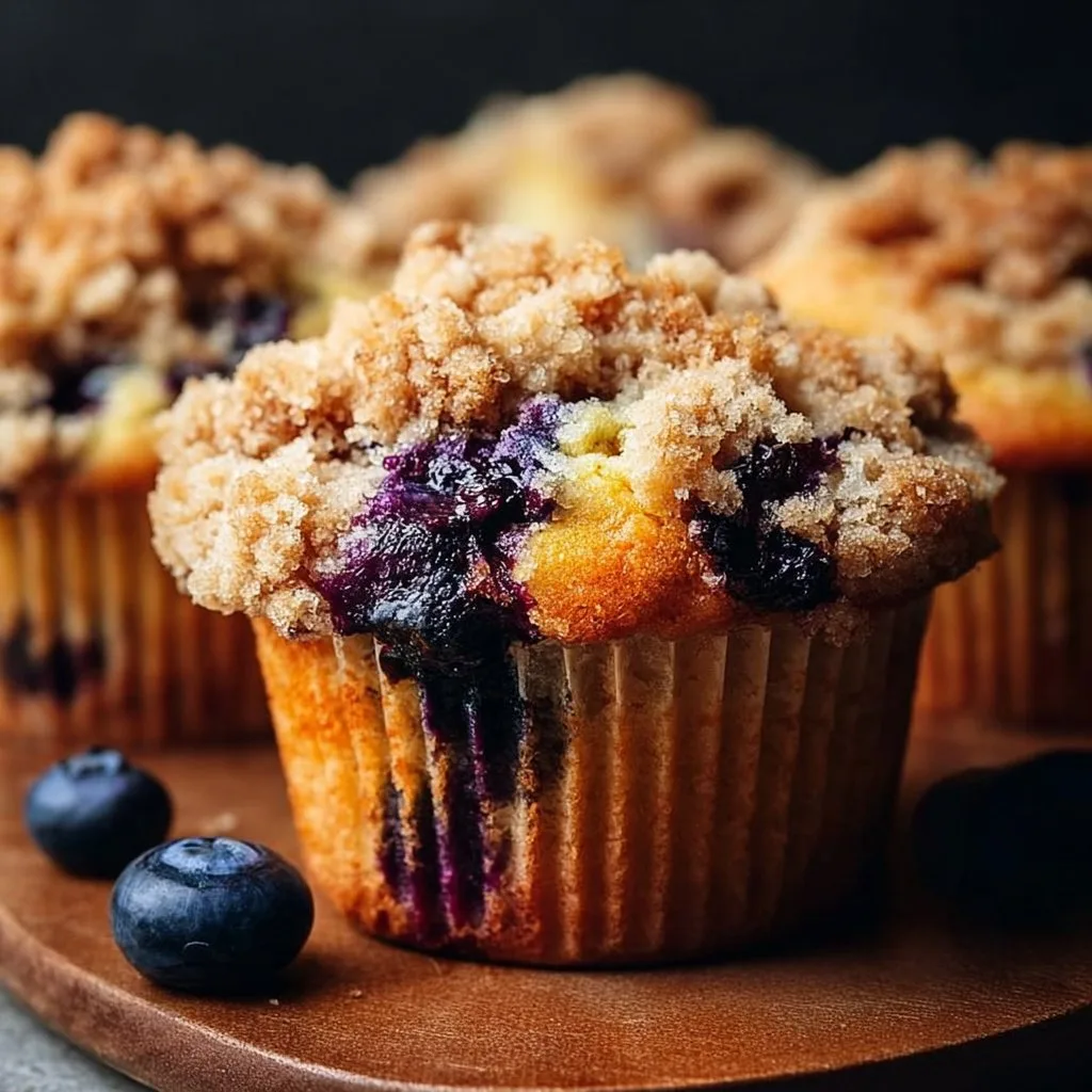Perfect Blueberry Streusel Muffins