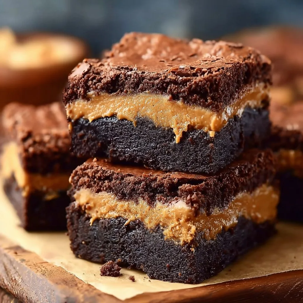 Peanut Butter Stuffed Brownies