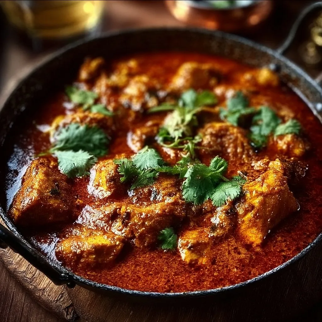 Chicken Bhuna translates to "Spiced Chicken."