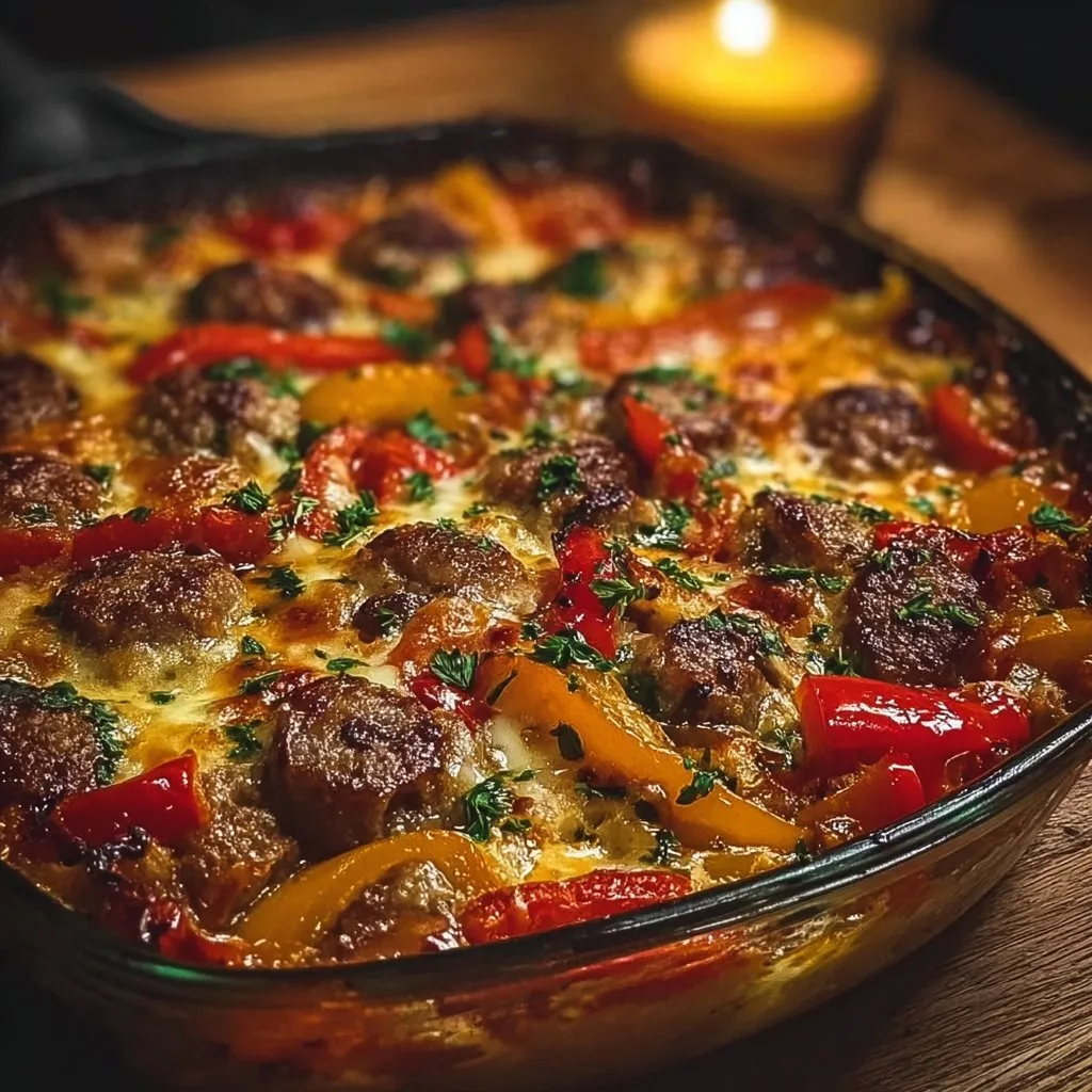 Italian Sausage & Pepper Casserole 8 Italian Sausage & Pepper Casserole