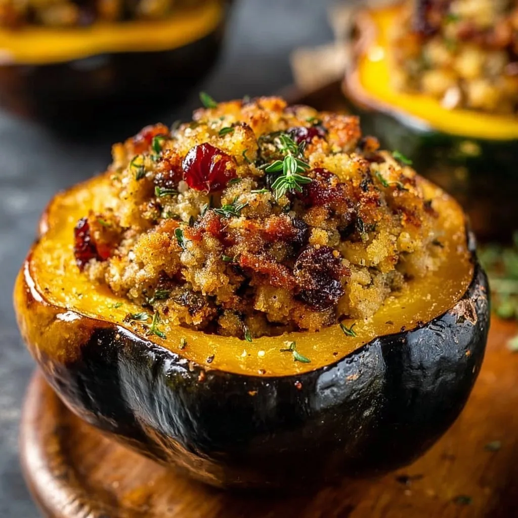 Turkey Stuffed Acorn Squash
