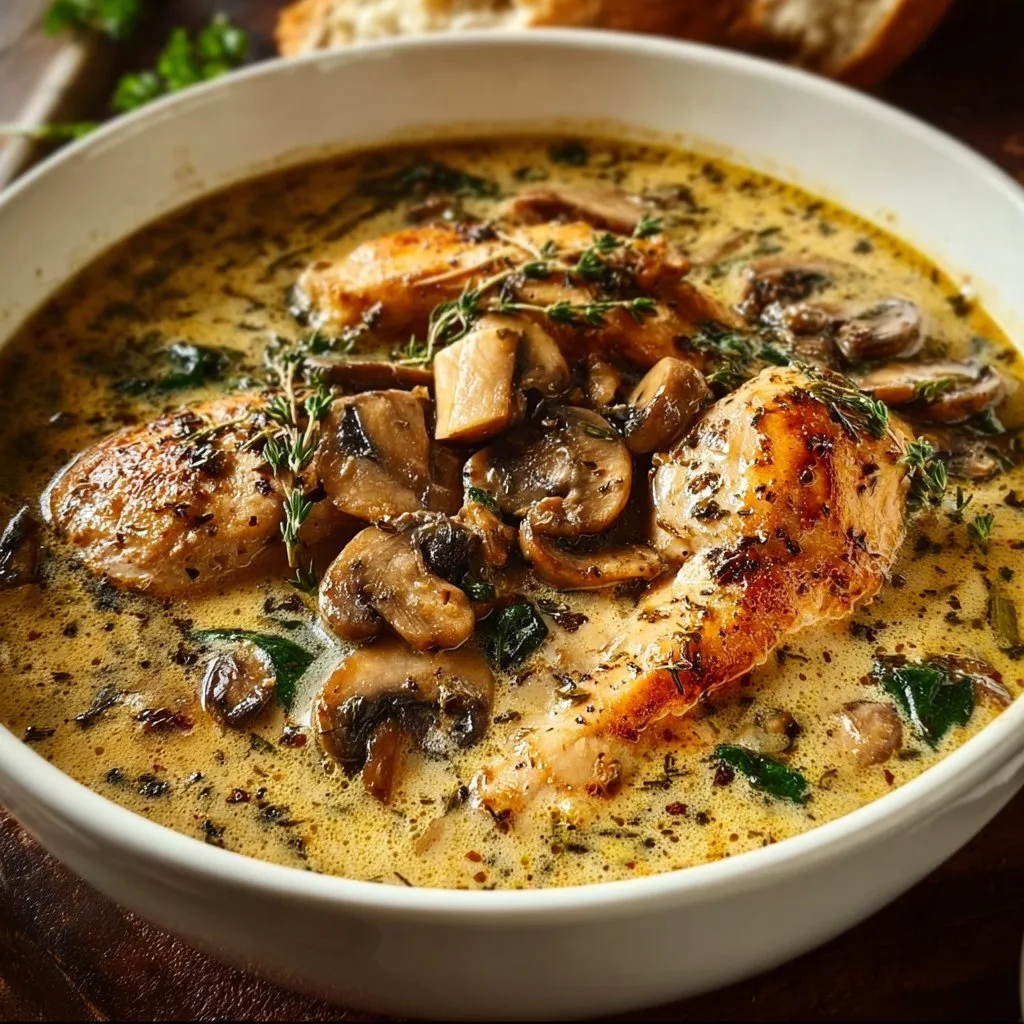 Rotisserie Chicken Mushroom Soup