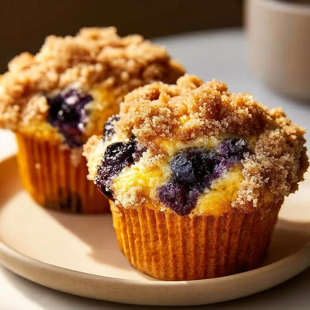 Perfect Blueberry Streusel Muffins