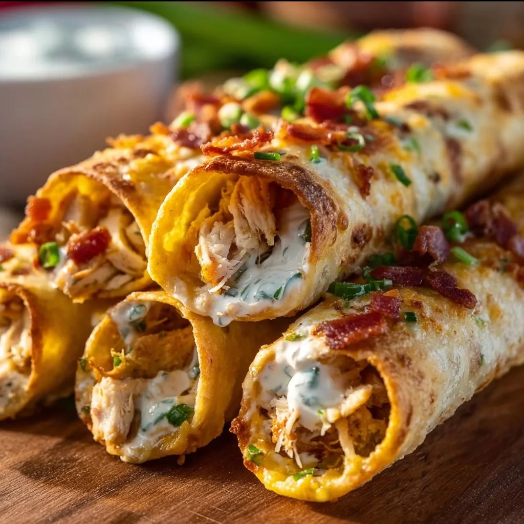 Chicken Bacon Ranch Taquitos