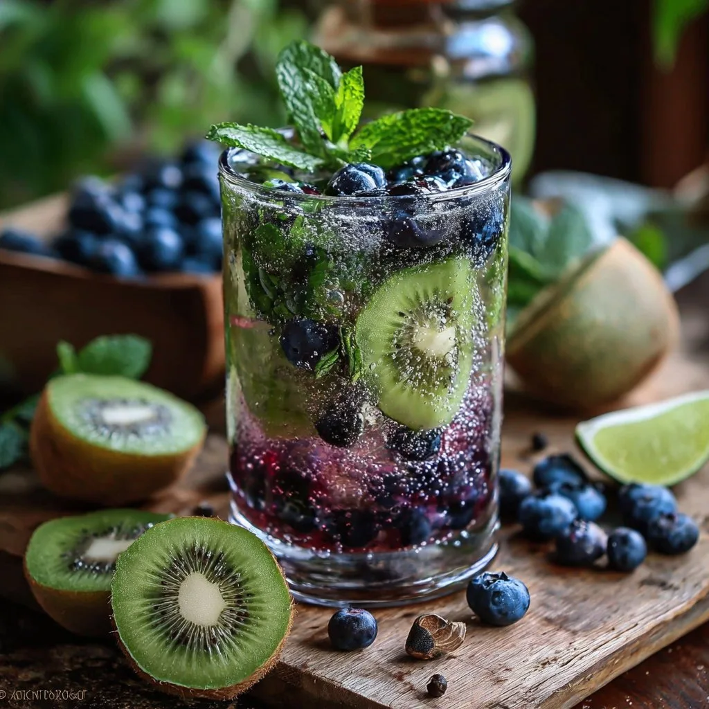 Kiwi Blueberry Mojito Cocktail 8 Kiwi Blueberry Mojito Cocktail
