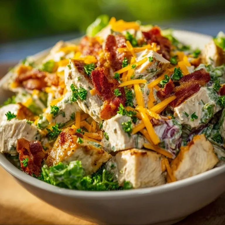 Delicious Carnivore Chicken Salad made with fresh ingredients and grilled chicken.
