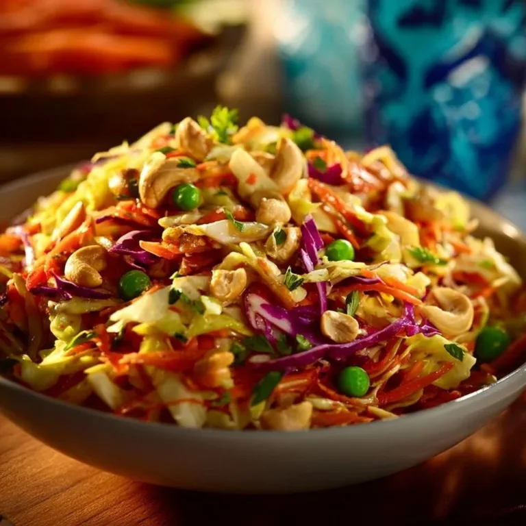 Fresh Chicken Cashew Crunch Salad with vibrant vegetables and roasted cashews