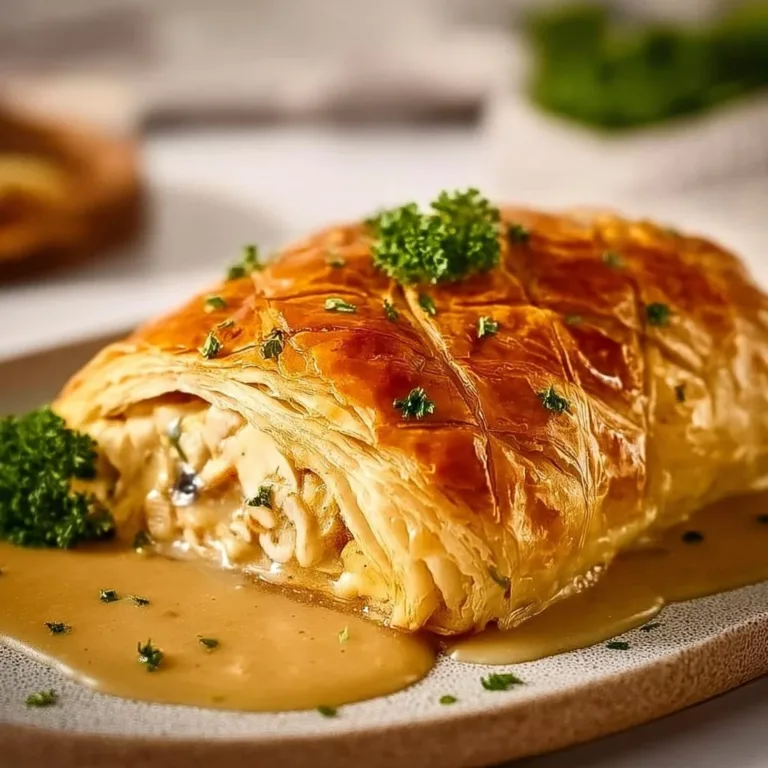 Delicious Chicken Wellington dish served on a plate