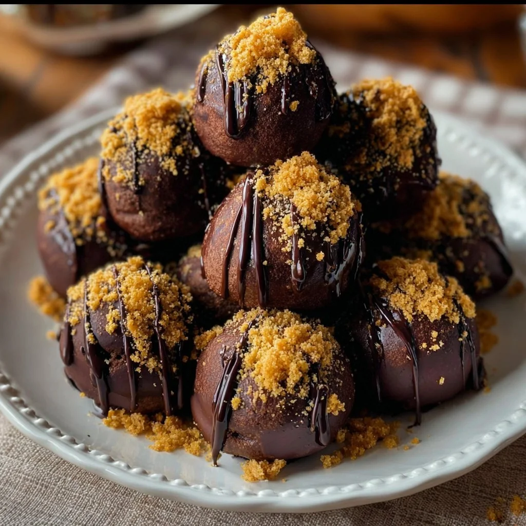 Decadent dark chocolate gingerbread truffles with spiced rum infusion