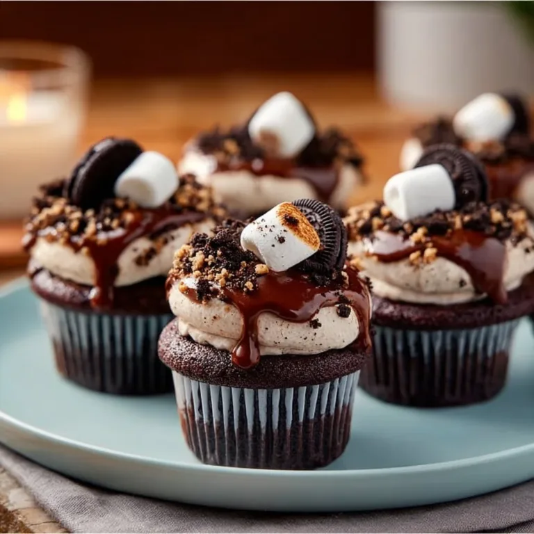 Decadent Hi-Hat Oreo Cupcakes topped with chocolate and sprinkles