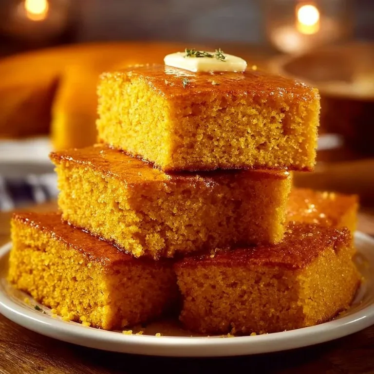 Delicious Honey Butter Sweet Potato Cornbread fresh out of the oven.