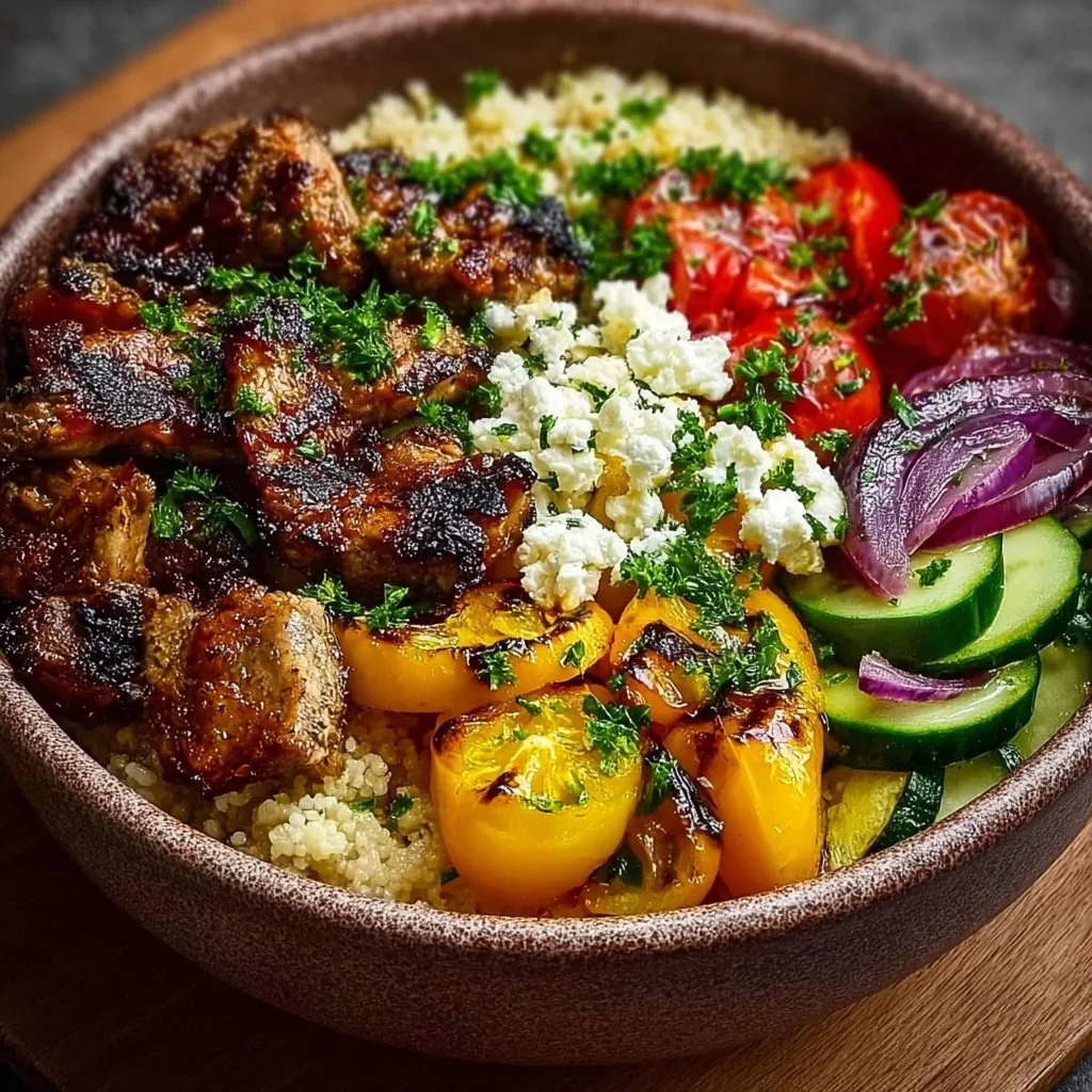 Healthy Grilled Mediterranean Bowl