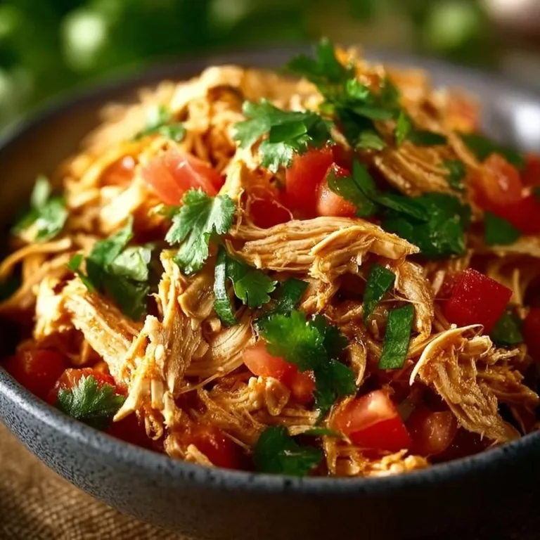 Delicious Mexican Shredded Chicken served with fresh toppings