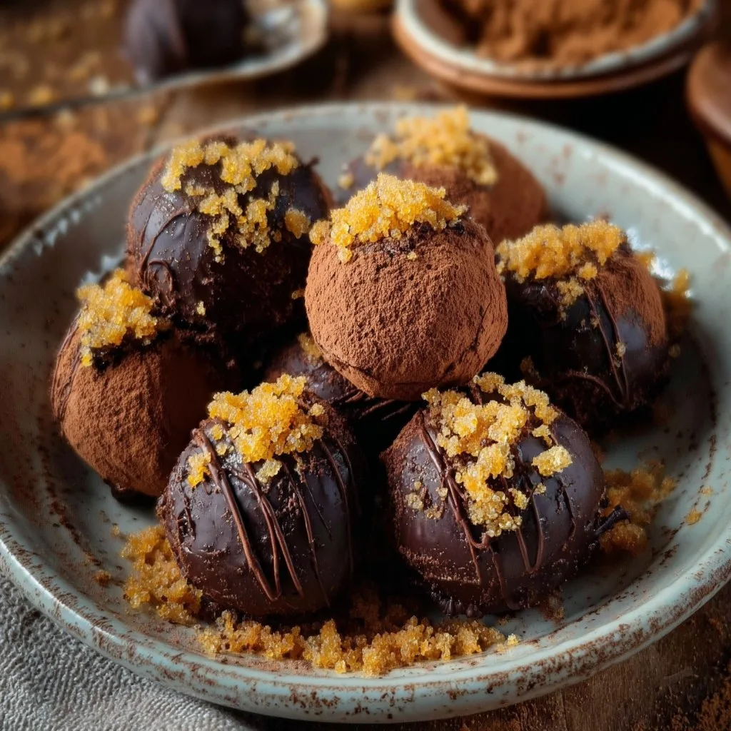 Decadent Dark Chocolate Gingerbread Truffles with Spiced Rum Infusion