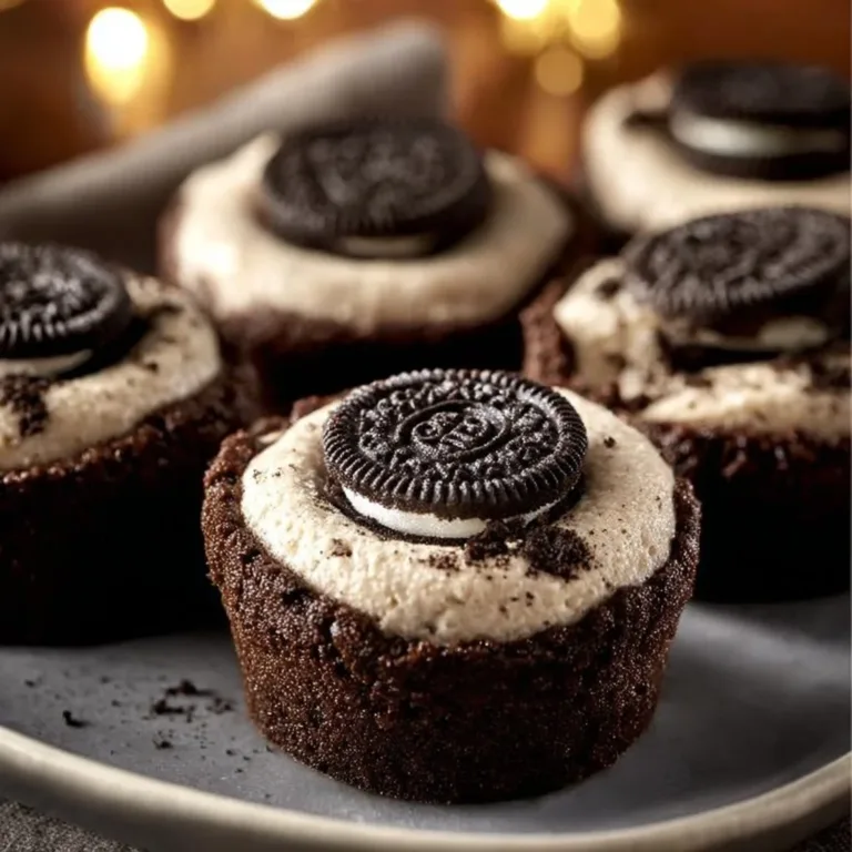 Delicious Oreo cheesecake cookie cups topped with crumbled Oreos.