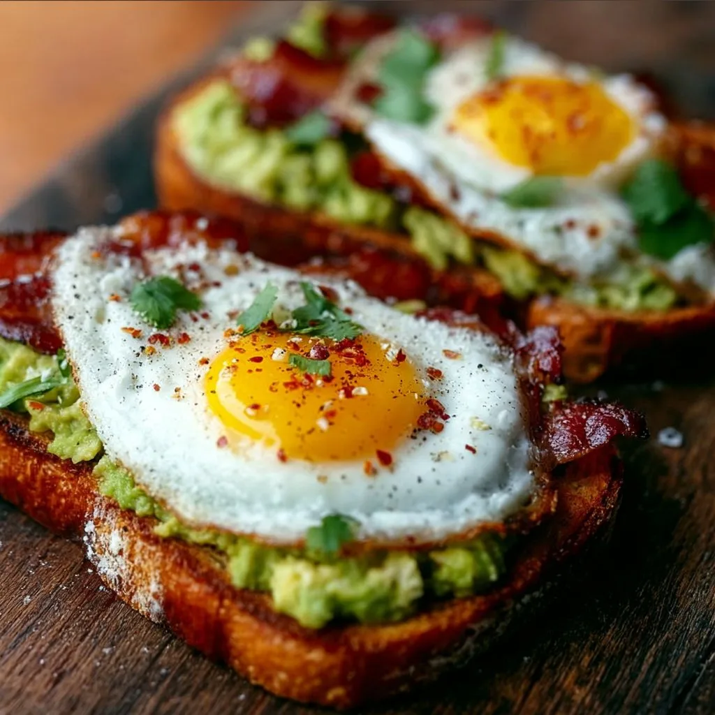 Avocado Bacon and Egg Toasts 8 Avocado Bacon and Egg Toasts