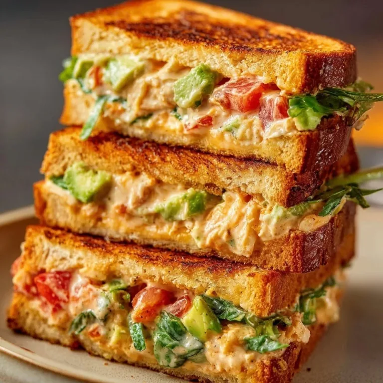 Ultimate Chicken Avocado Melt Sandwich with grilled chicken and avocado on toasted bread.