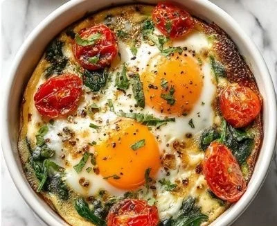 Baked Feta Eggs