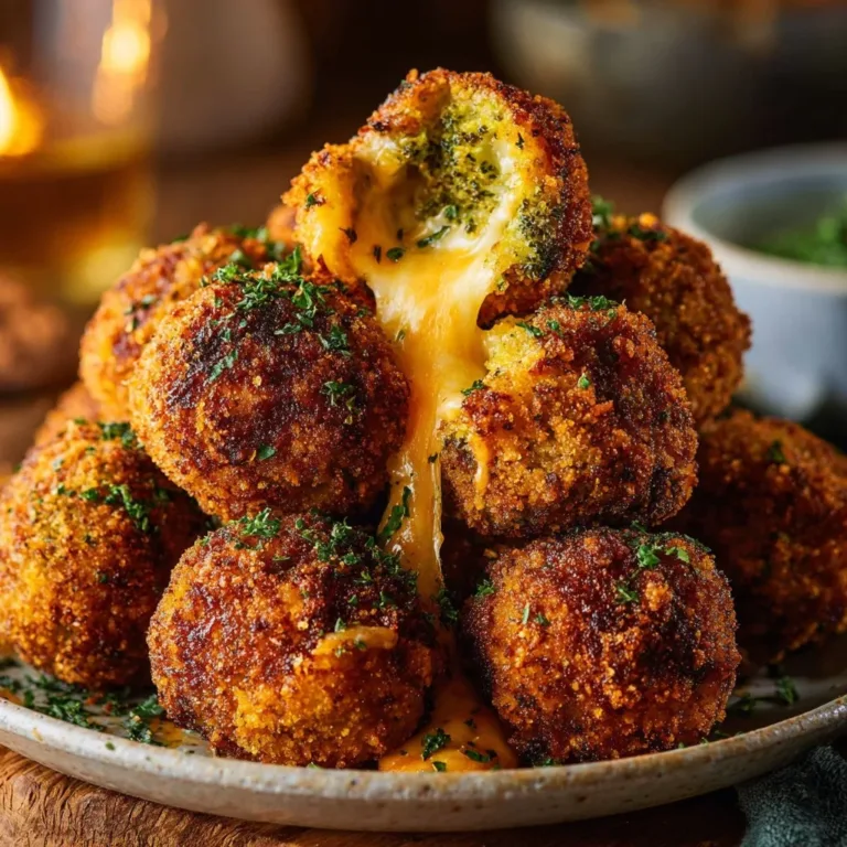 Crispy Broccoli Cheese Balls served as a healthy snack or appetizer